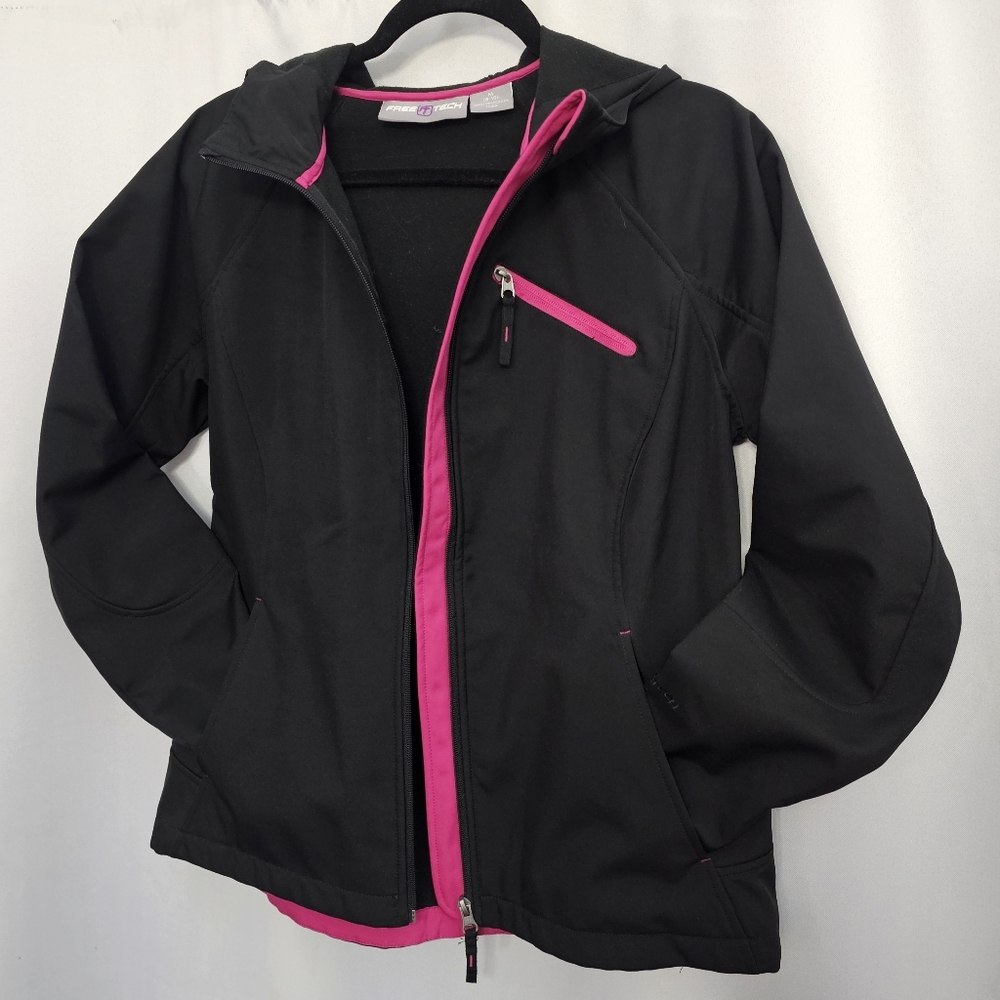 Women's FreeTech Jacket Black Pink Size M